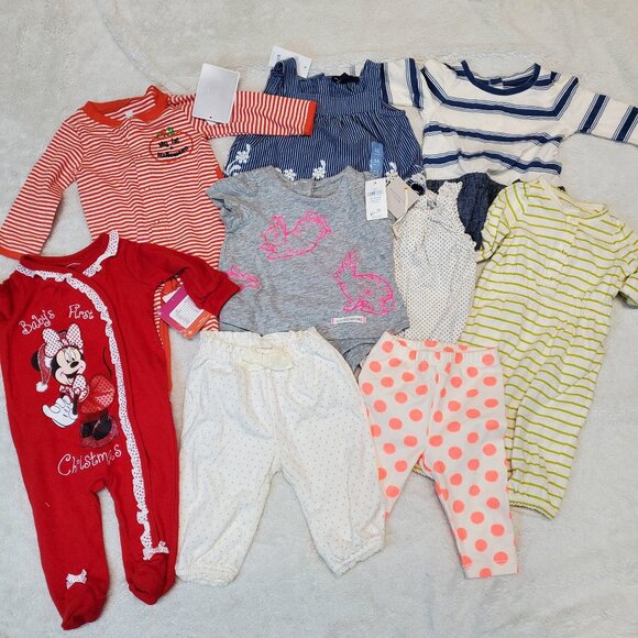 NWT Baby Gap Beatrix Potter Footies Onesie Leggings Lot Baby Girl 0‎ - 3 months - Picture 1 of 16